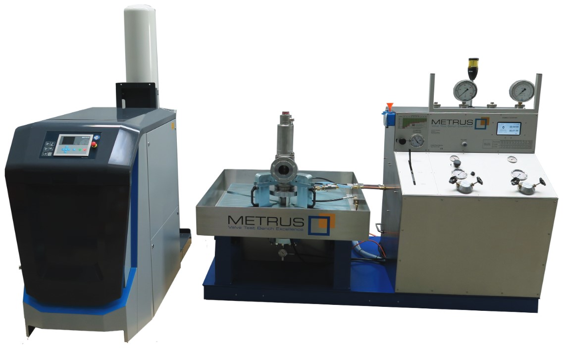 Safety valve and universal test benches, Safety and shut-off valve test benches | Metrus GmbH